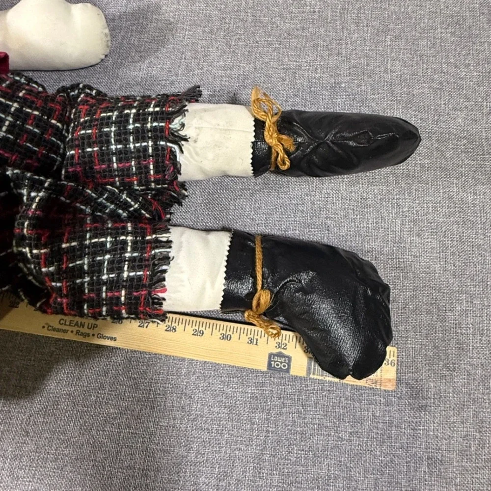 VTG Primitive Snowman Plush Doll 36